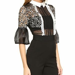 Self portrait bell sleeve jumpsuit US 4